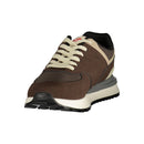 Brown Polyester Athletic Sneakers