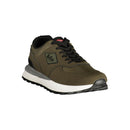 Green Polyester Athletic Sneakers
