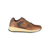 Brown Polyester Athletic Sneakers
