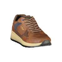 Brown Polyester Athletic Sneakers