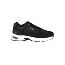 Black Polyester Athletic Sneakers