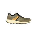 Green Polyester Athletic Sneakers