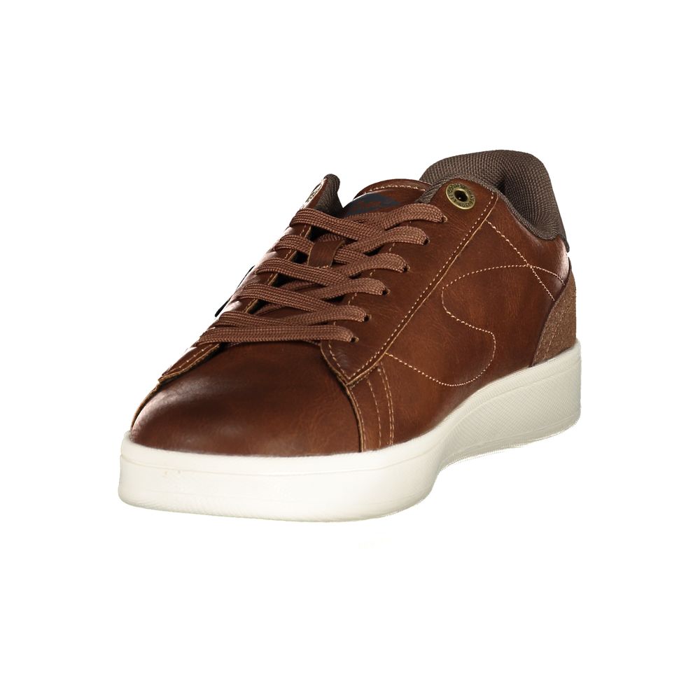 Brown Polyurethane Men's Sneaker