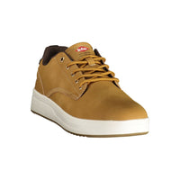 Yellow Polyester Athletic Sneakers