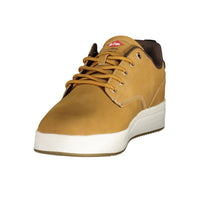 Yellow Polyester Athletic Sneakers
