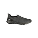 Black Polyester Athletic Sneakers
