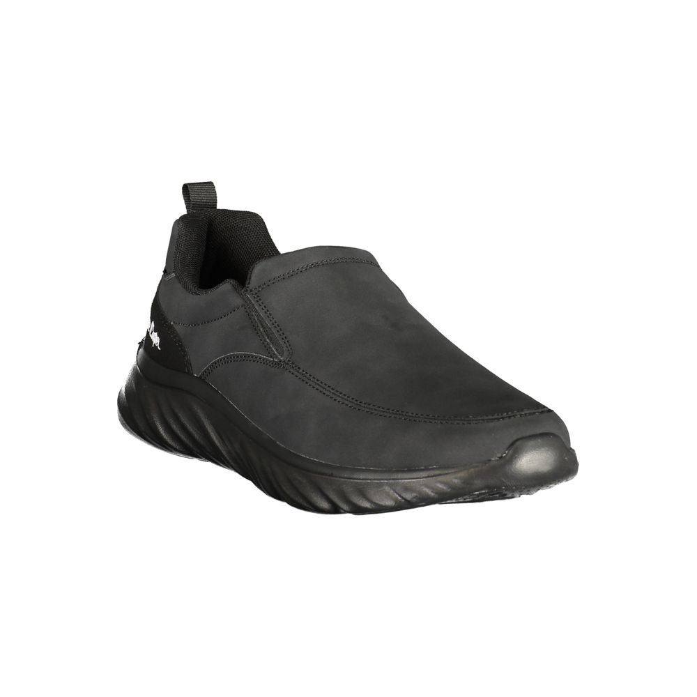 Black Polyester Athletic Sneakers