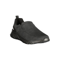 Black Polyester Athletic Sneakers