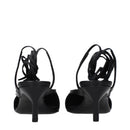 Black Leather High Heel Pumps
