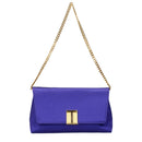 Purple Satin Clutch Bag