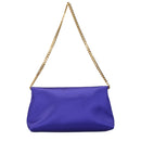Purple Satin Clutch Bag