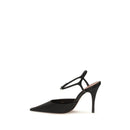 Black Satin High Heel Pumps