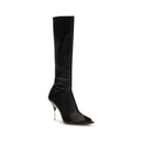 Black Napa Leather / Calf Bos Taurus High Heel Boots
