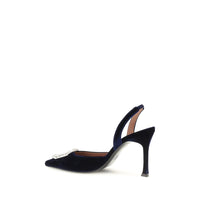 Blue Velvet High Heel Pumps
