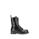 Black Calf Leather Bos Taurus Lace-Up Boots
