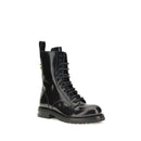 Black Calf Leather Bos Taurus Lace-Up Boots