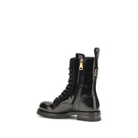 Black Calf Leather Bos Taurus Lace-Up Boots