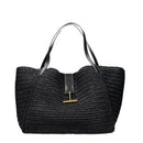 Black Raffia Shoulder Bag