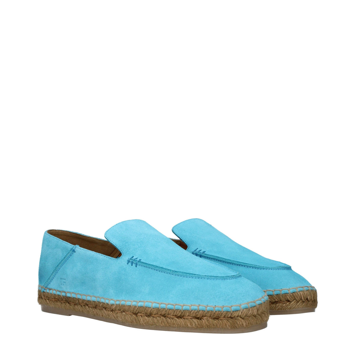 Blue Leather Espadrilles