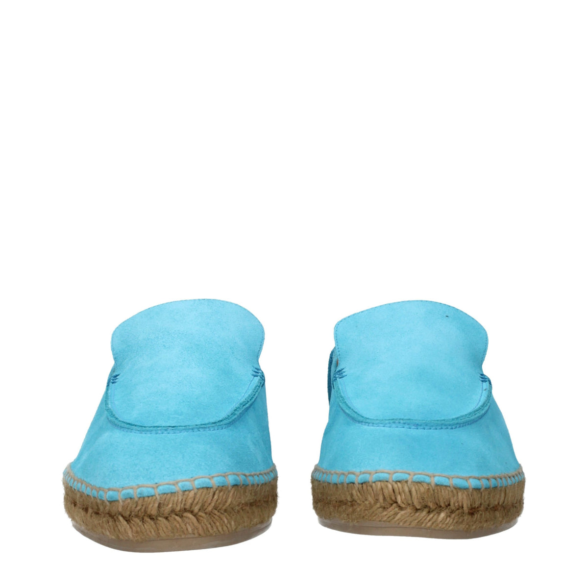 Blue Leather Espadrilles