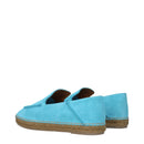 Blue Leather Espadrilles