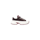 Bordeaux Leather Chunky Sneakers
