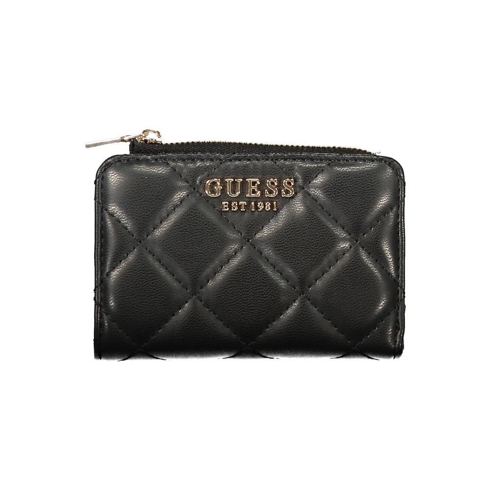 Black Polyurethane Women's Wallet