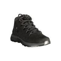 Black Polyester Mens Sneaker