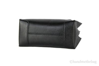 Michael Kors Mercer Medium Leather Messenger Crossbody Handbag (Black Solid)