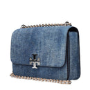 Blue Leather Shoulder Bag