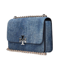 Blue Leather Shoulder Bag