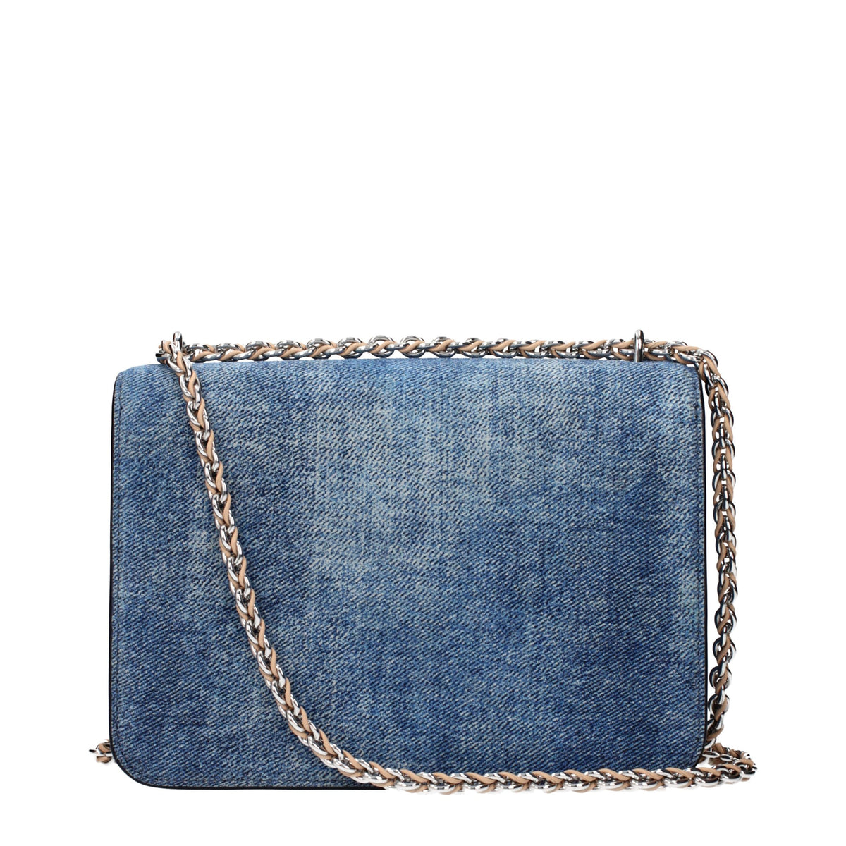 Blue Leather Shoulder Bag