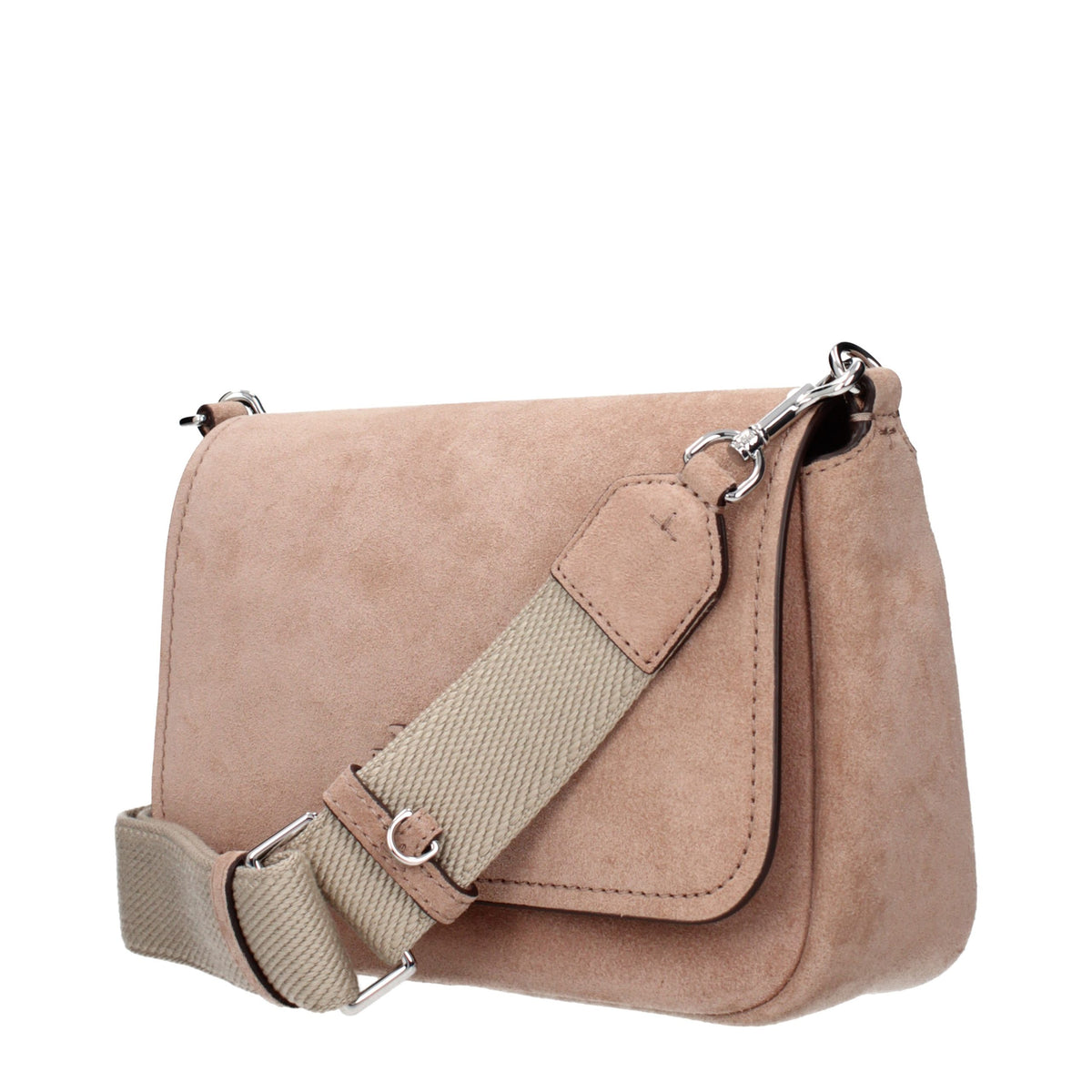 Pink Leather Crossbody Bag