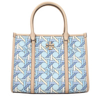 Light Blue Fabric Handbag