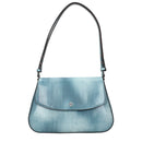 Blue Leather Shoulder Bag