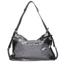 Gray Leather Shoulder Bag