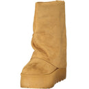Brown Polyurethane Women's Boot
