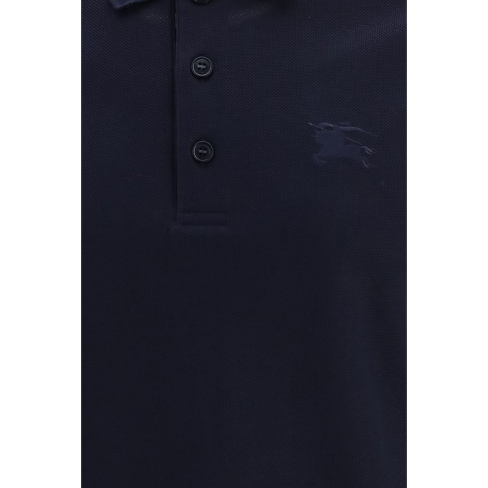 Blue Cotton Polo Shirt