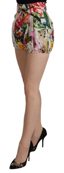 Multicolor High Waist Hot Pants Shorts