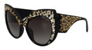 Black Gold Sequin Butterfly Polarized DG4326 Sunglasses