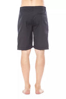 Black Cotton Men's Casual Short