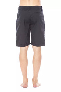 Black Cotton Men's Casual Short