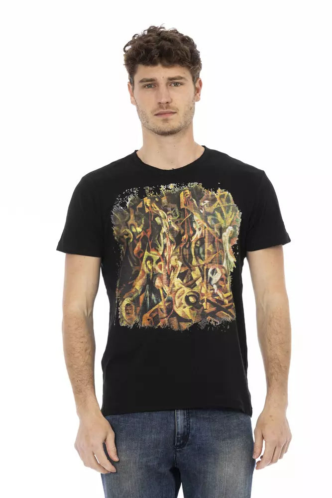 Black Cotton Men's T-Shirt