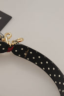 Red Python Leather Crystals Reversible Shoulder Strap