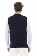 Blue Viscose Men's Jacket