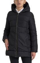 Black Polyester Hooded Reversible Jacket