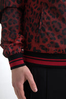 Red Leopard Bomber Short Coat Jacket