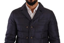 Blue Silk Goat Coat Blouson Winter Jacket