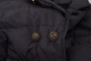 Blue Silk Goat Coat Blouson Winter Jacket
