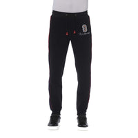 Black Cotton Men Sports Pants